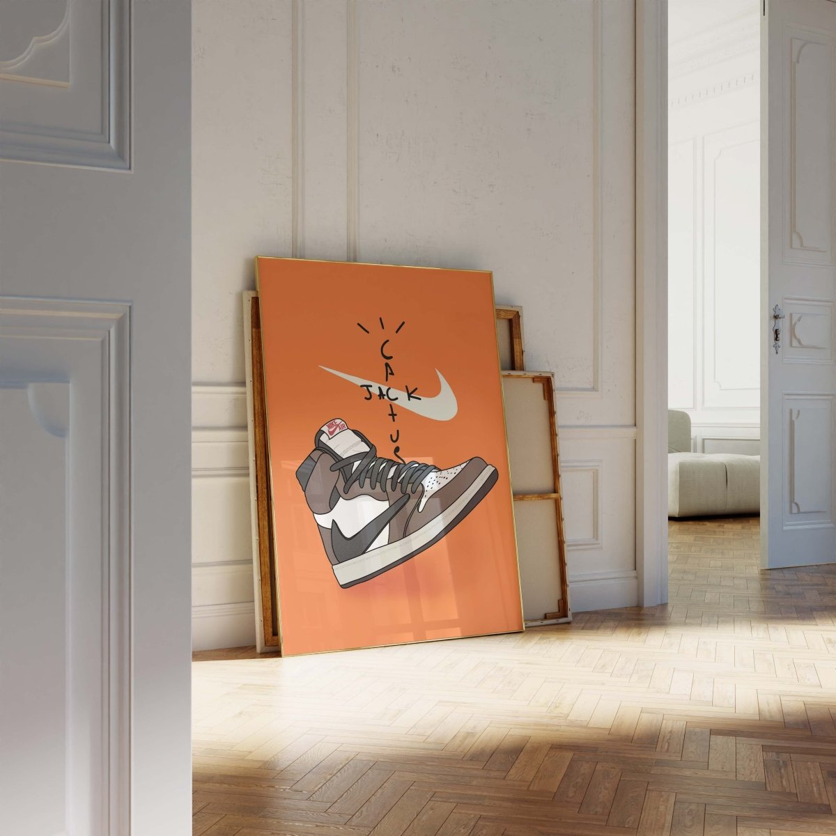 Sneaker Streetwear Illustration Poster · Urban Sneakerhead Art mit Cactus Style Grafik · Moderne Hypebeast Pop Art · Print ohne Rahmen - justgoodmood