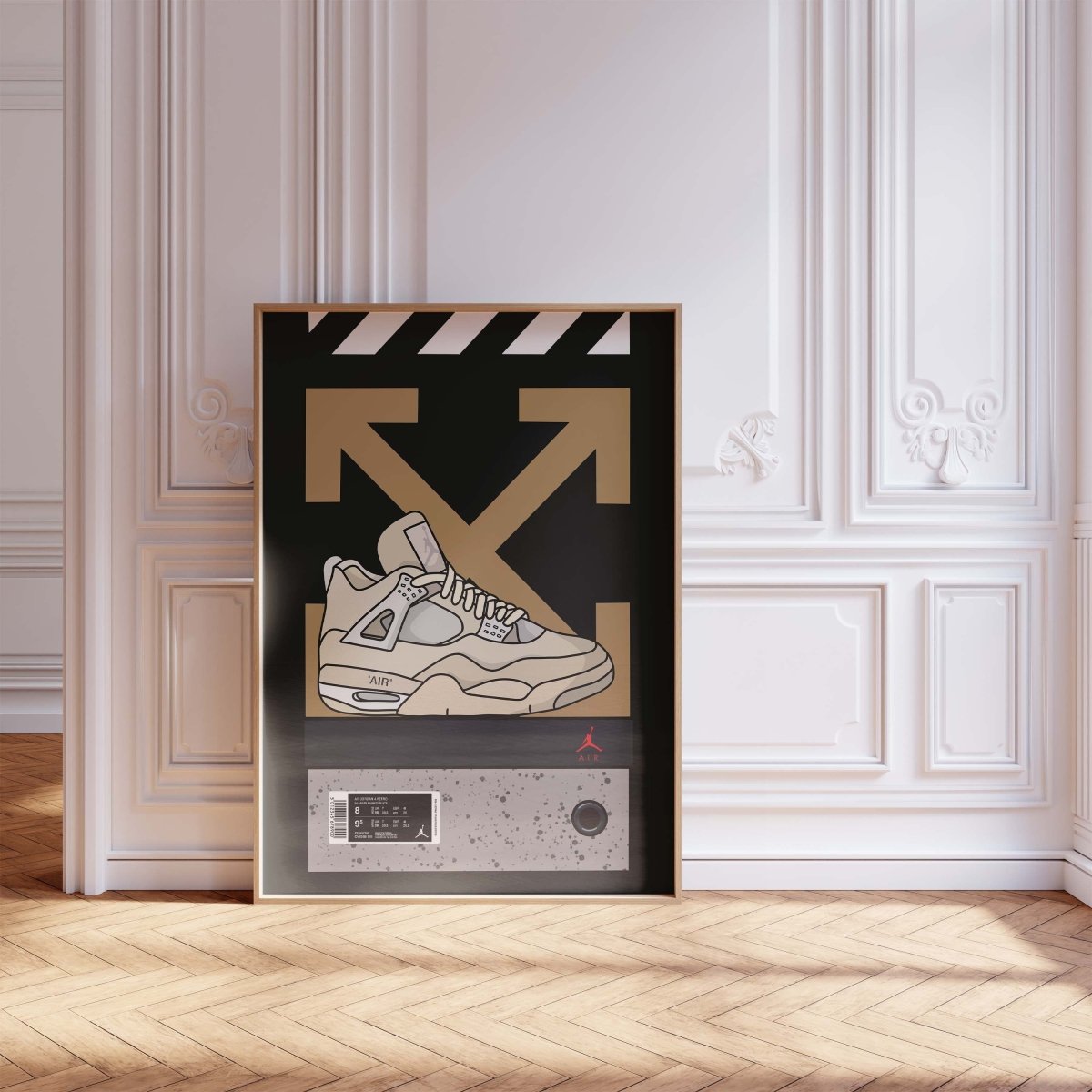 Sneaker Streetwear Illustration Poster · Urban Sneakerhead Art mit Pfeil Grafik · Moderne Hypebeast Pop Art · Print ohne Rahmen - justgoodmood