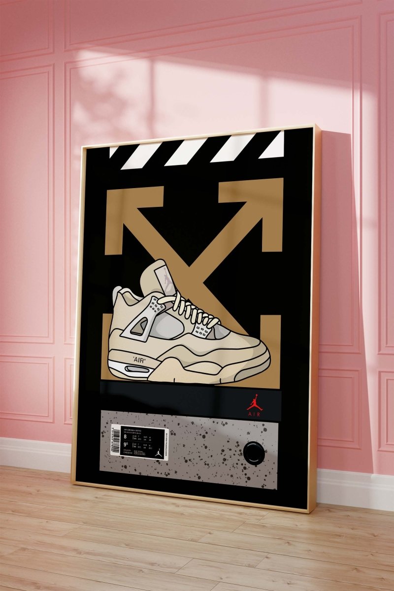 Sneaker Streetwear Illustration Poster · Urban Sneakerhead Art mit Pfeil Grafik · Moderne Hypebeast Pop Art · Print ohne Rahmen - justgoodmood