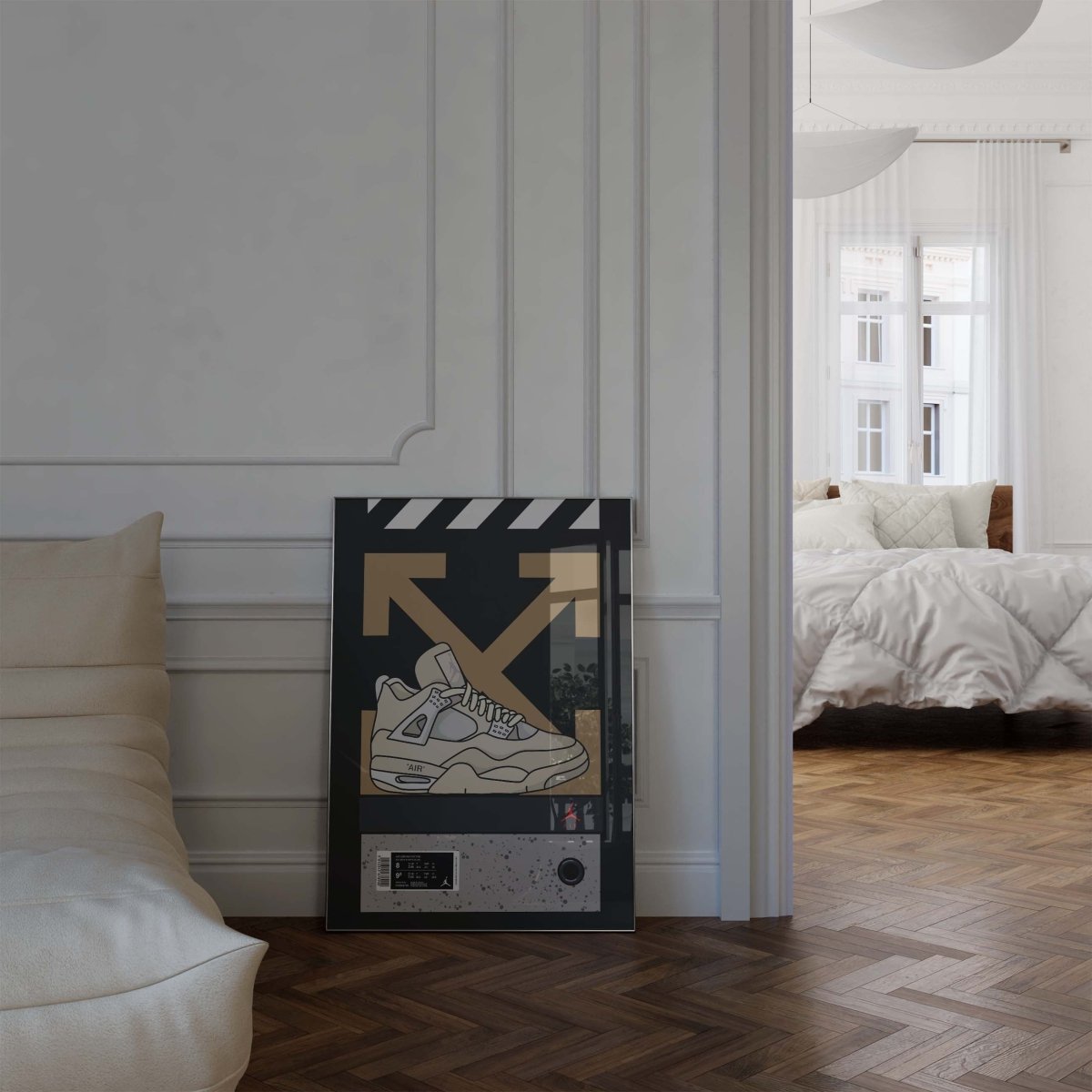 Sneaker Streetwear Illustration Poster · Urban Sneakerhead Art mit Pfeil Grafik · Moderne Hypebeast Pop Art · Print ohne Rahmen - justgoodmood