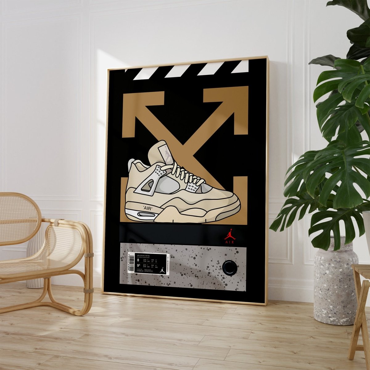 Sneaker Streetwear Illustration Poster · Urban Sneakerhead Art mit Pfeil Grafik · Moderne Hypebeast Pop Art · Print ohne Rahmen - justgoodmood
