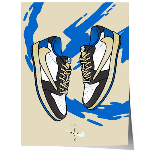 sneaker streetwear illustration poster