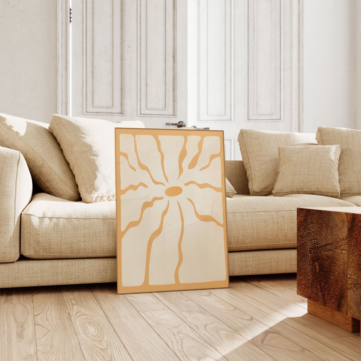 Sonne Abstrakt Poster · Geschenkidee · Modernes Wandbild · Print ohne Rahmen - justgoodmood