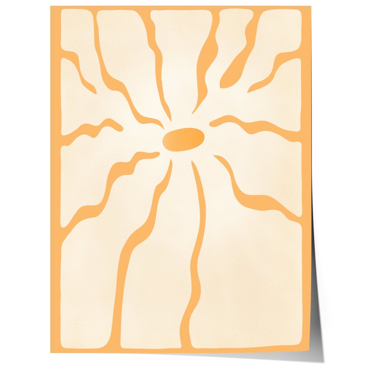 Sonne Abstrakt Poster · Geschenkidee · Modernes Wandbild · Print ohne Rahmen - justgoodmood