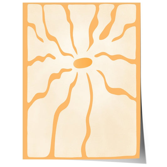 Sonne Abstrakt Poster · Geschenkidee · Modernes Wandbild · Print ohne Rahmen - justgoodmood