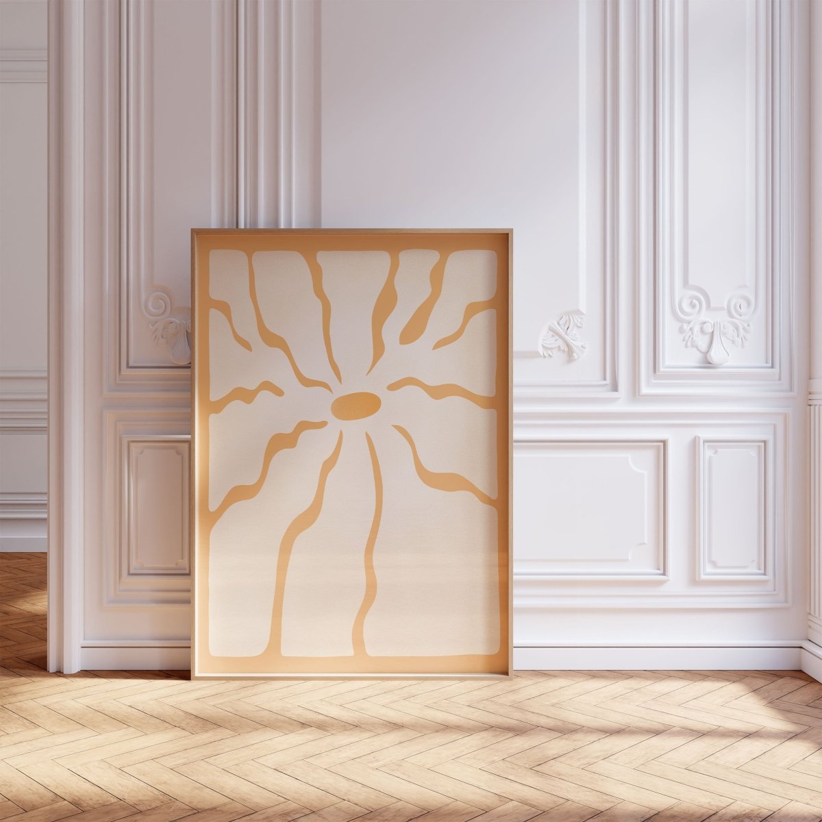 Sonne Abstrakt Poster · Geschenkidee · Modernes Wandbild · Print ohne Rahmen - justgoodmood