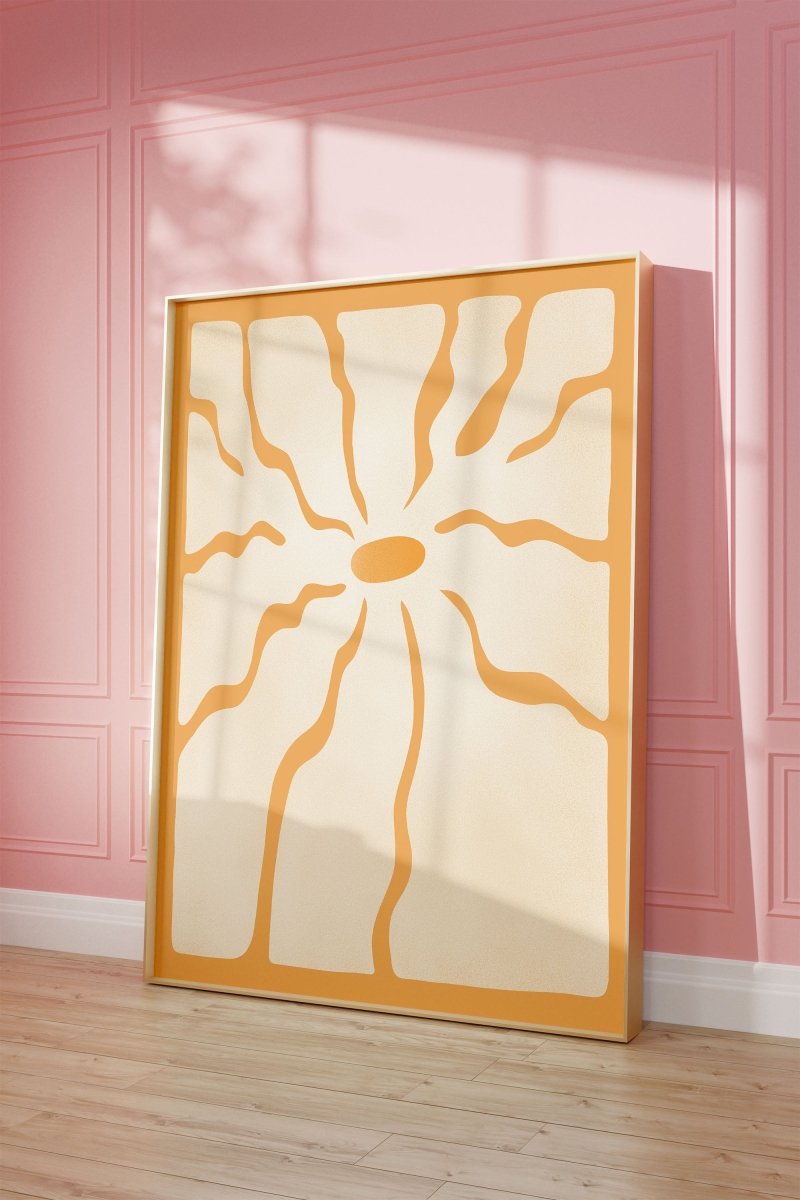 Sonne Abstrakt Poster · Geschenkidee · Modernes Wandbild · Print ohne Rahmen - justgoodmood