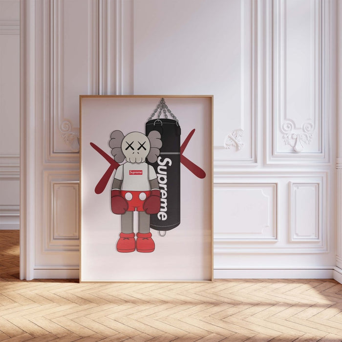 Boxer Poster auf edlem Baumwoll-Canvas – JUSTGOODMOOD