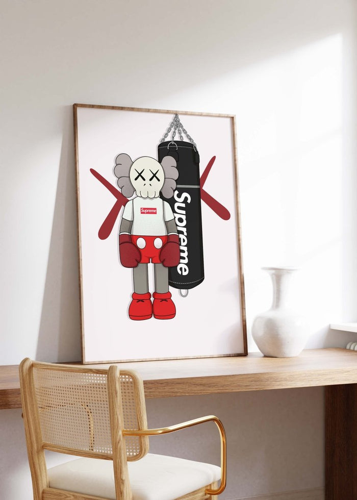 Boxer Poster auf edlem Baumwoll-Canvas – JUSTGOODMOOD