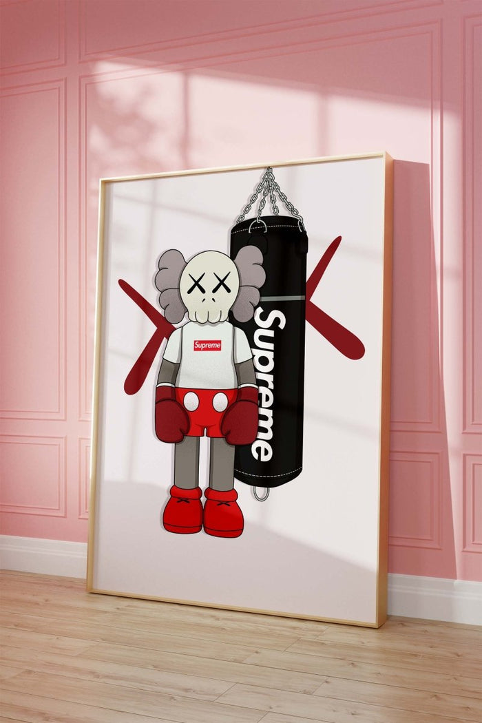 Boxer Poster auf edlem Baumwoll-Canvas – JUSTGOODMOOD