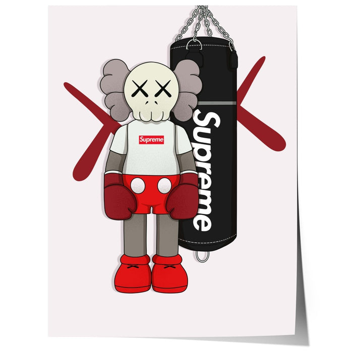 Boxer Poster auf edlem Baumwoll-Canvas – JUSTGOODMOOD