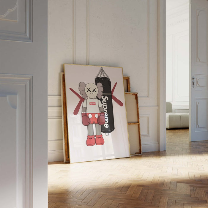 Boxer Poster auf edlem Baumwoll-Canvas – JUSTGOODMOOD