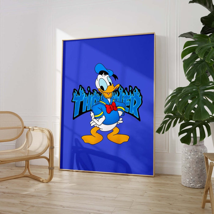 Street Art Duck Poster – Premium Baumwoll-Canvas