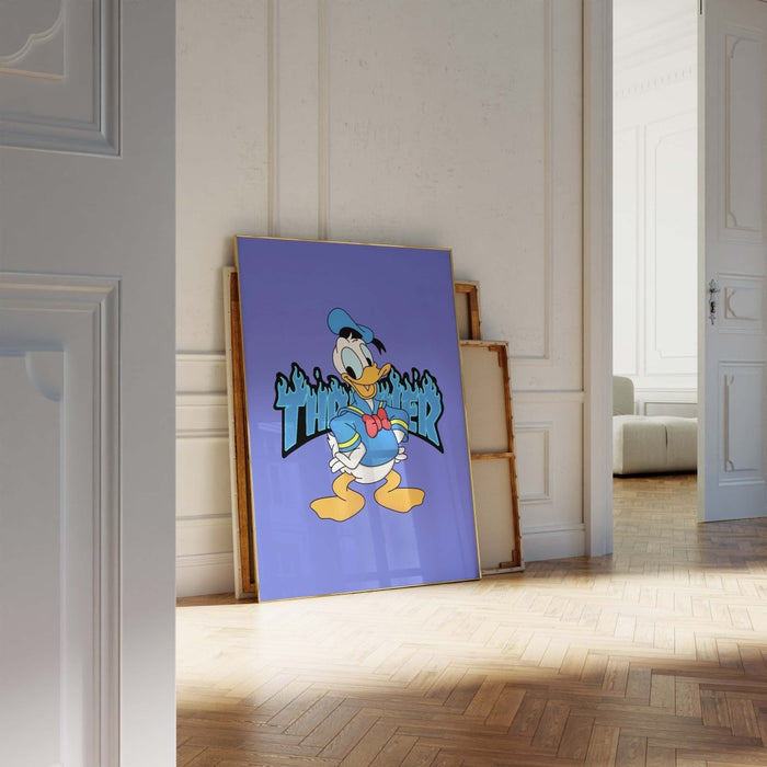 Street Art Duck Poster – Premium Baumwoll-Canvas