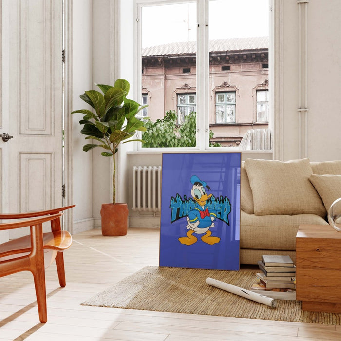 Street Art Duck Poster – Premium Baumwoll-Canvas