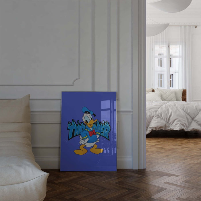 Street Art Duck Poster – Premium Baumwoll-Canvas
