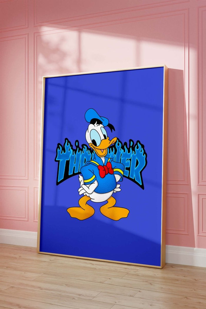 Street Art Duck Poster – Premium Baumwoll-Canvas