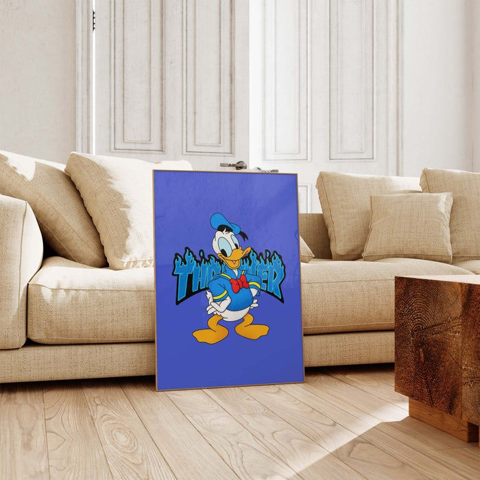 Street Art Duck Poster – Premium Baumwoll-Canvas