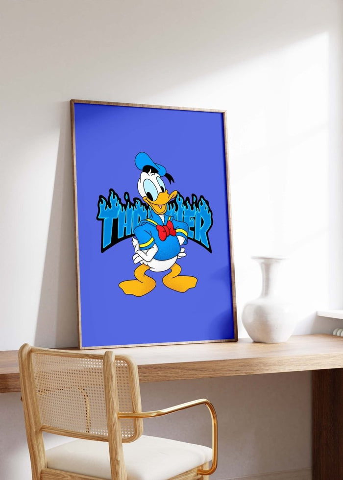 Street Art Duck Poster – Premium Baumwoll-Canvas