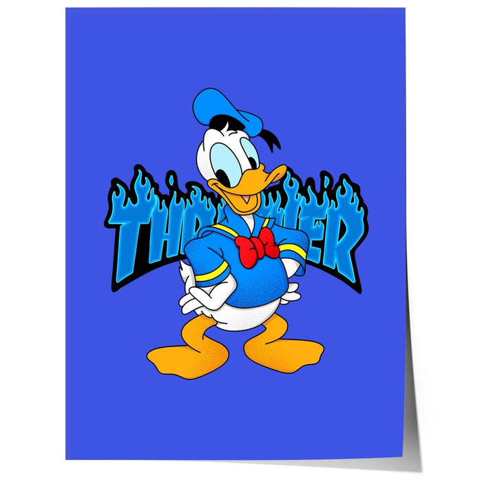 Street Art Duck Poster – Premium Baumwoll-Canvas