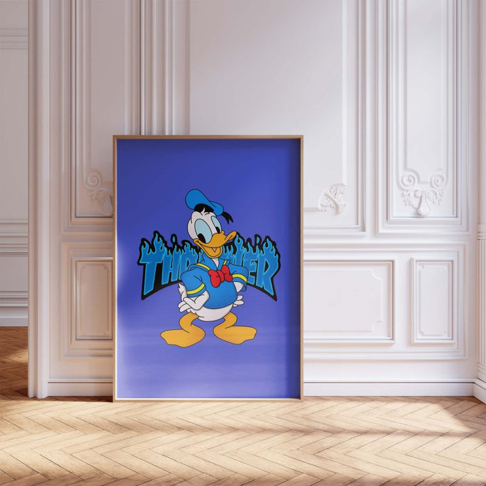 Street Art Duck Poster – Premium Baumwoll-Canvas
