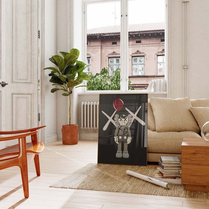 Street Art Figur Poster – Premium Baumwoll-Canvas