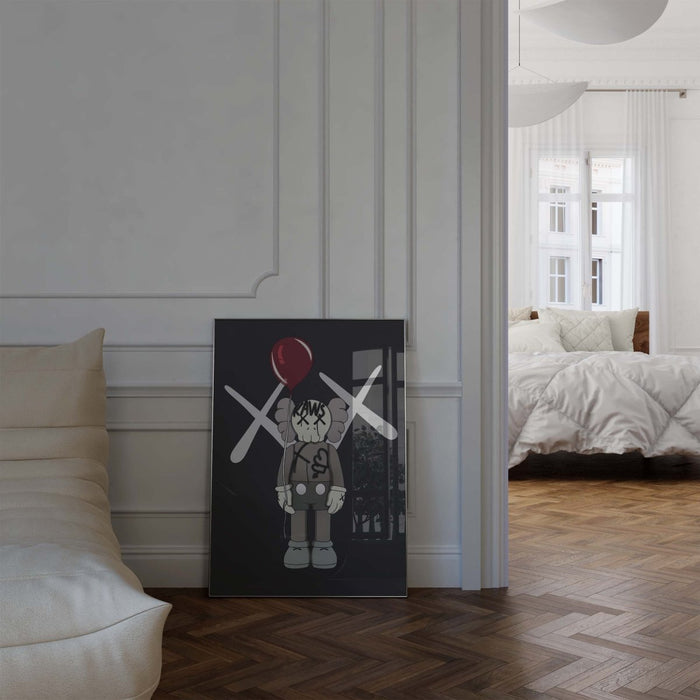Street Art Figur Poster – Premium Baumwoll-Canvas