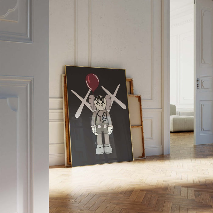 Street Art Figur Poster – Premium Baumwoll-Canvas