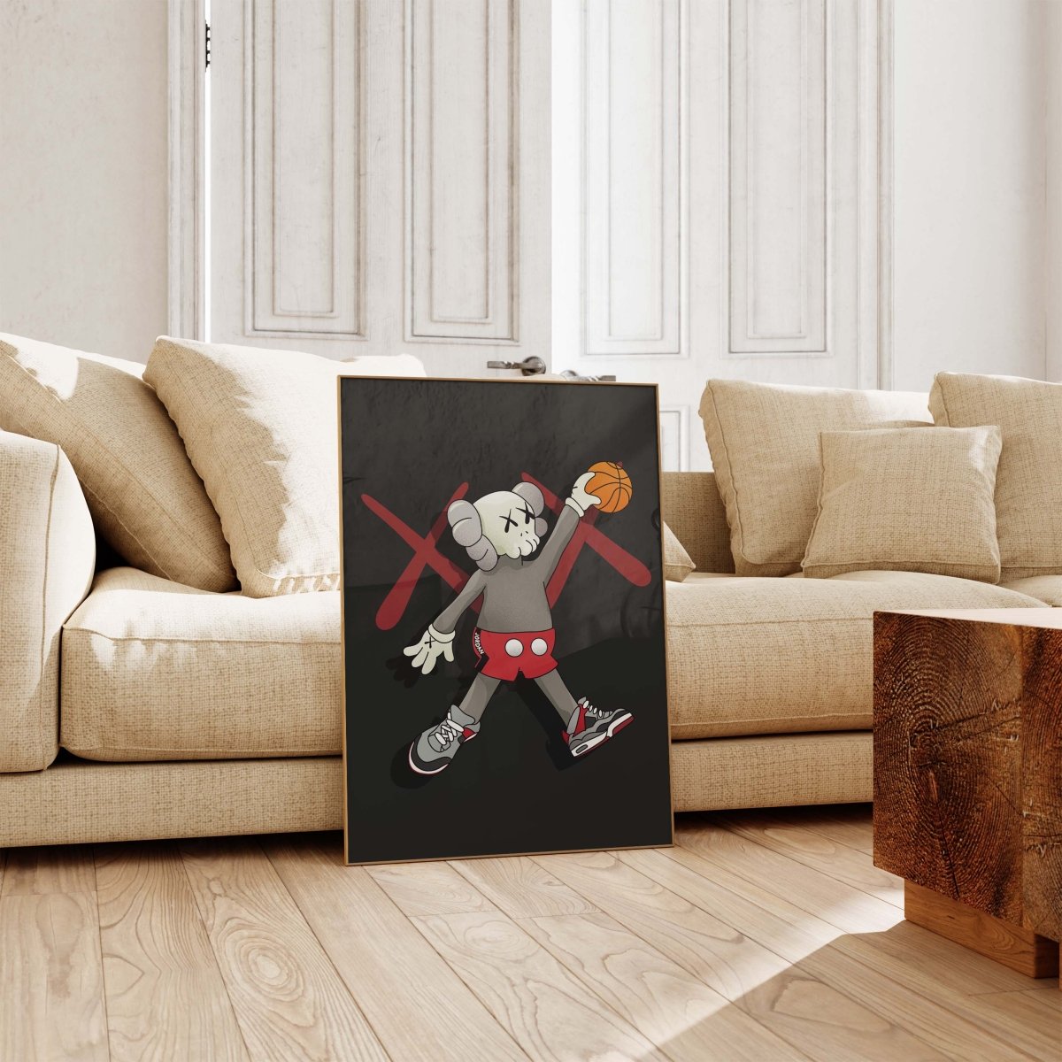 Street Art Poster Basketball Figur · Urban Graffiti Charakter · Pop Art Sport Stil · Print ohne Rahmen - justgoodmood