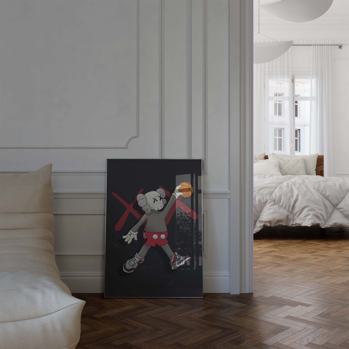 Street Art Poster Basketball Figur · Urban Graffiti Charakter · Pop Art Sport Stil · Print ohne Rahmen - justgoodmood