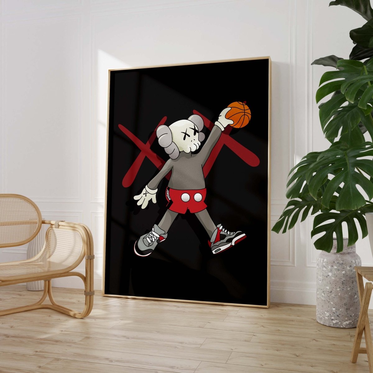 Street Art Poster Basketball Figur · Urban Graffiti Charakter · Pop Art Sport Stil · Print ohne Rahmen - justgoodmood