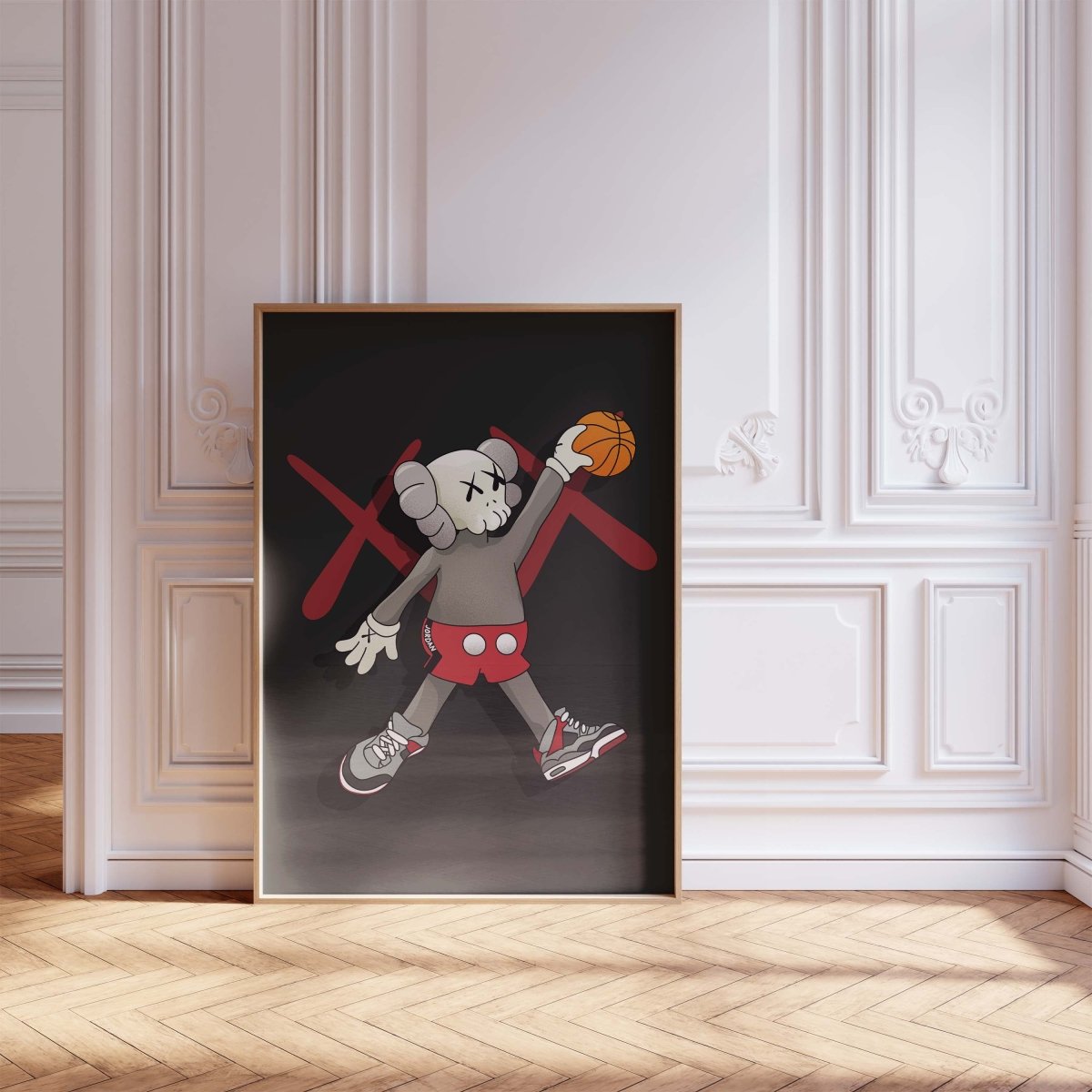 Street Art Poster Basketball Figur · Urban Graffiti Charakter · Pop Art Sport Stil · Print ohne Rahmen - justgoodmood