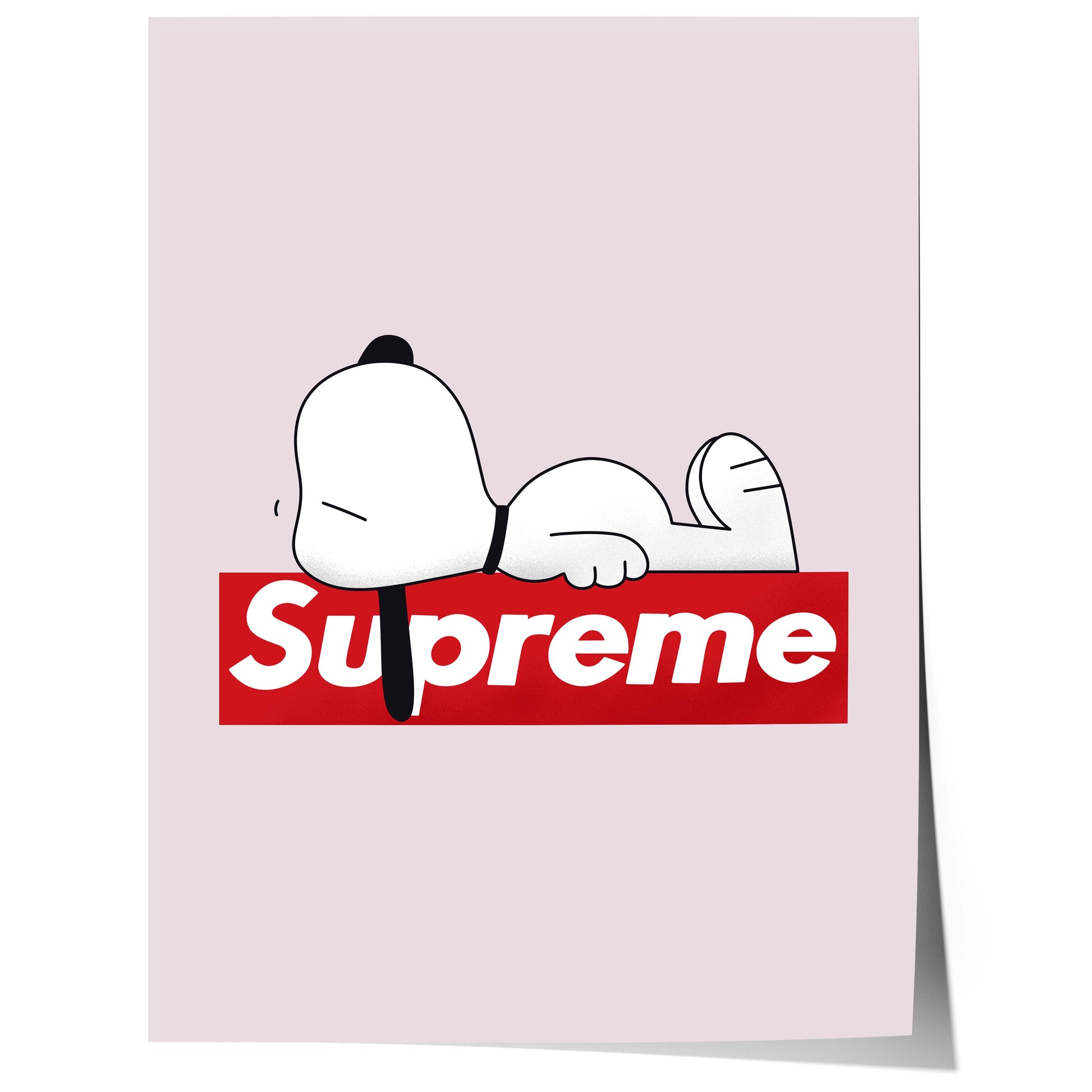 streetwear cartoon dog minimal poster