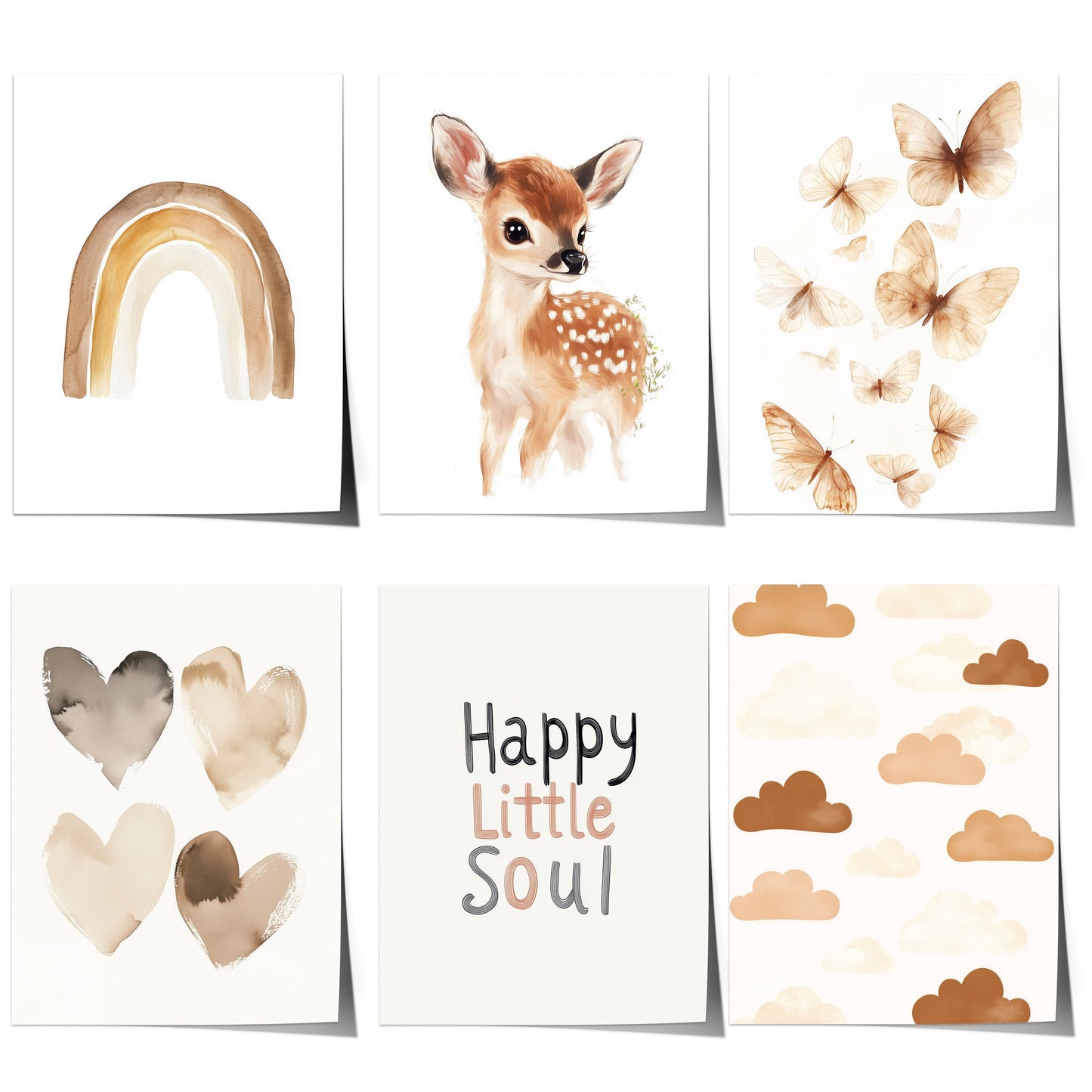 Süße Pastell Farben Poster Kinderzimmer · Geschenkidee für Kinder · Babyzimmer Deko · Minimalistisch neutral · Deko Print ohne Rahmen - justgoodmood