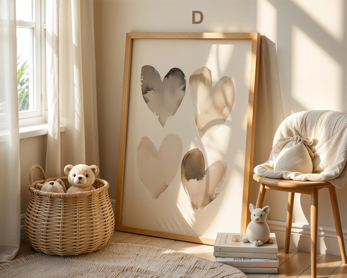 Süße Pastell Farben Poster Kinderzimmer · Geschenkidee für Kinder · Babyzimmer Deko · Minimalistisch neutral · Deko Print ohne Rahmen - justgoodmood