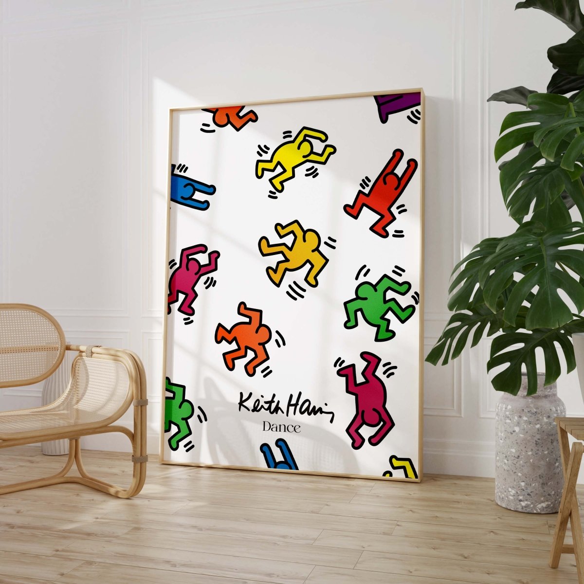Tanzende Figuren Pop Art Poster · Bunte Street Art Illustration · Moderne Grafik Kunst · Print ohne Rahmen - justgoodmood