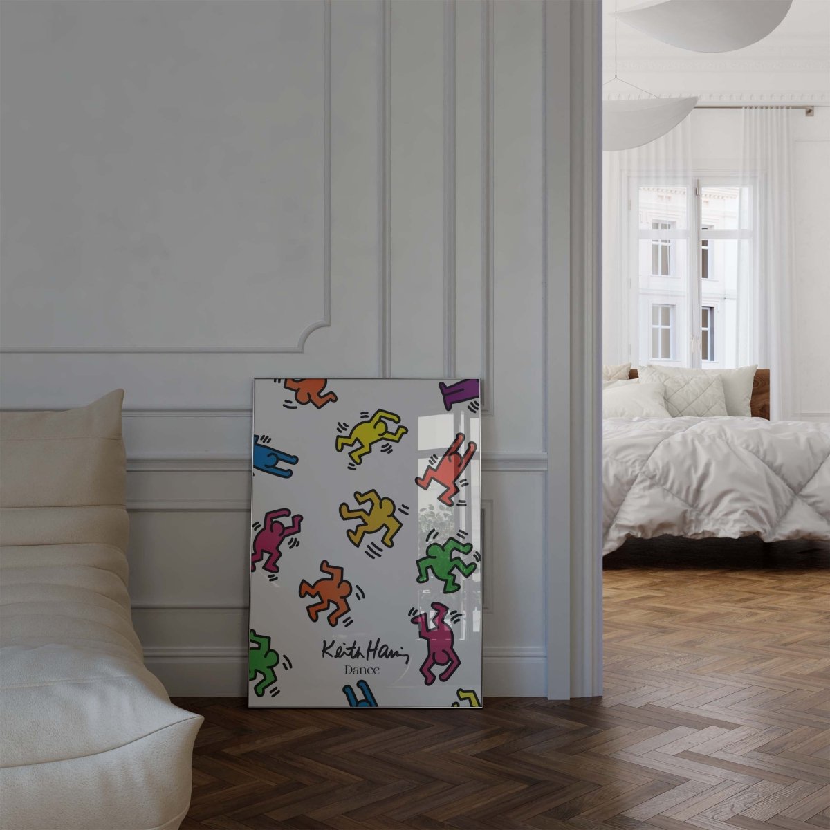 Tanzende Figuren Pop Art Poster · Bunte Street Art Illustration · Moderne Grafik Kunst · Print ohne Rahmen - justgoodmood