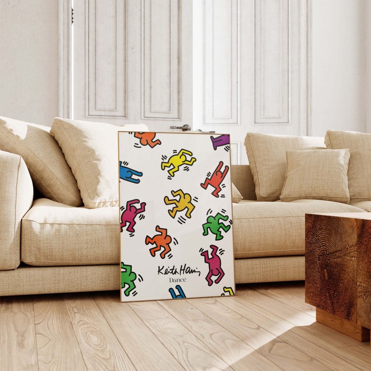 Tanzende Figuren Pop Art Poster · Bunte Street Art Illustration · Moderne Grafik Kunst · Print ohne Rahmen - justgoodmood