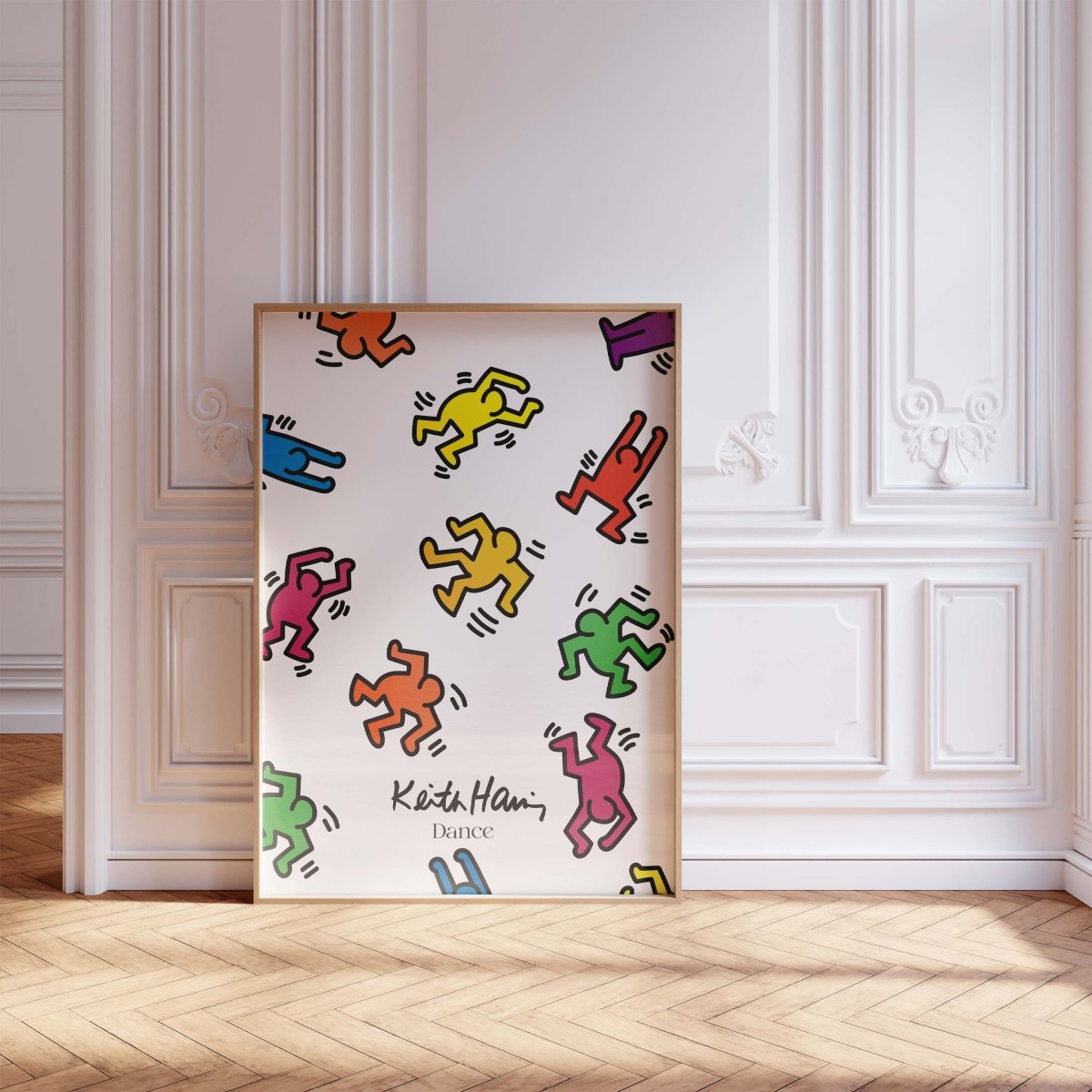 Tanzende Figuren Pop Art Poster · Bunte Street Art Illustration · Moderne Grafik Kunst · Print ohne Rahmen - justgoodmood