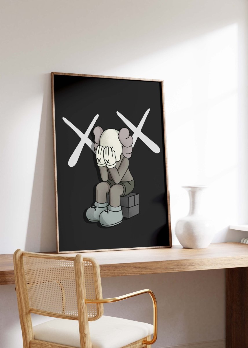Traurige Street Art Figur Poster · Urban Pop Art Charakter Illustration · Moderne Graffiti Kunst · Print ohne Rahmen - justgoodmood