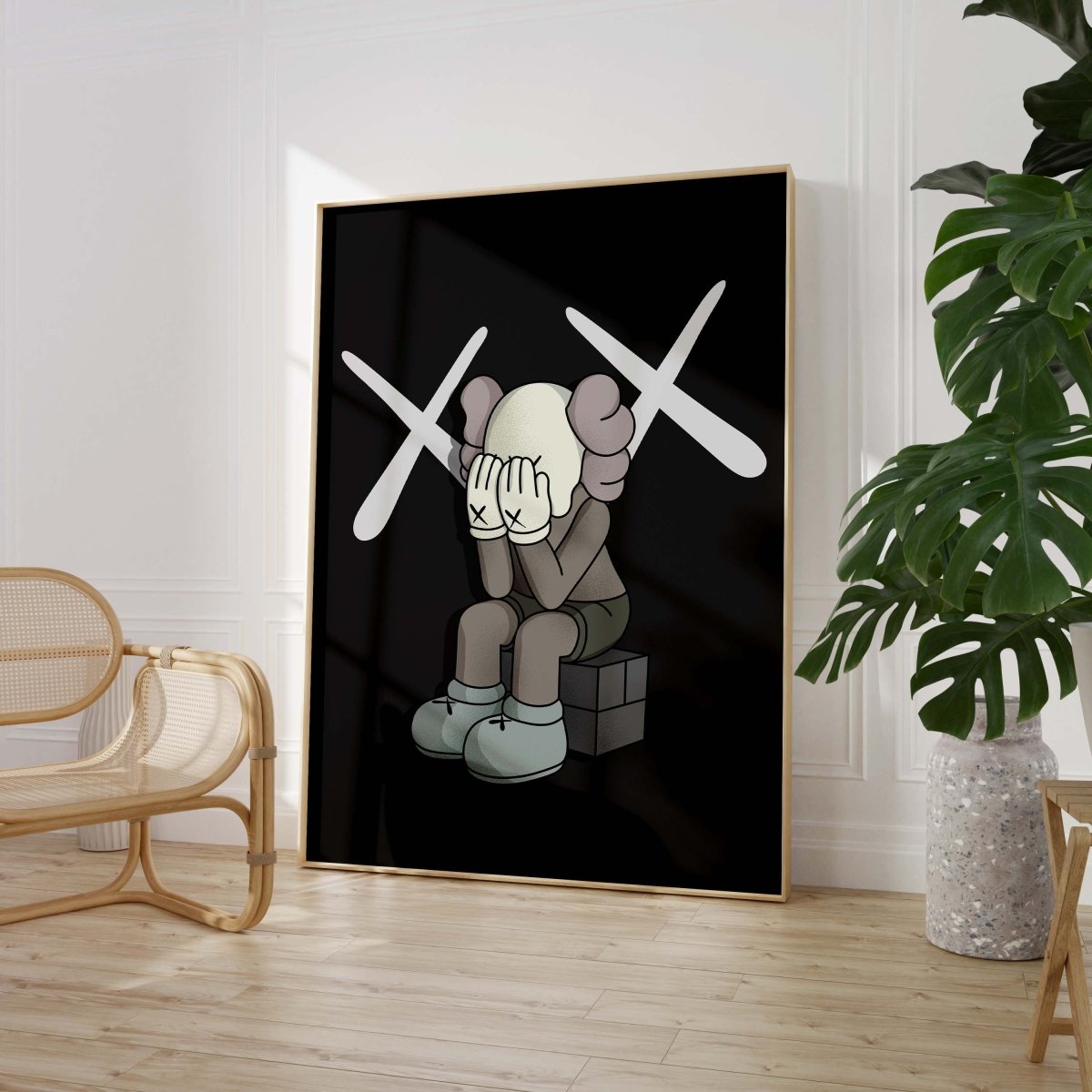 Traurige Street Art Figur Poster · Urban Pop Art Charakter Illustration · Moderne Graffiti Kunst · Print ohne Rahmen - justgoodmood