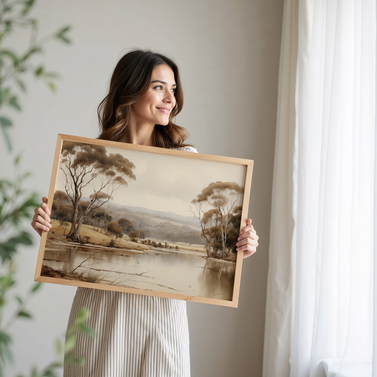 Vintage Landschaft Poster · Geschenkidee · Wald- und Meereslandschaften · Dekoprint ohne Rahmen