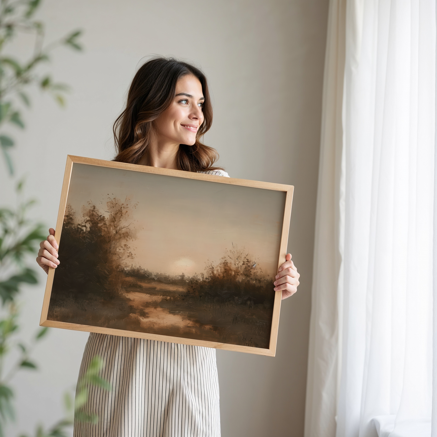 Moderne Landschaft & Figuren Poster · Geschenkidee · Natur Küste Skizzen Zeitlose Wandkunst · Dekoprint ohne Rahmen