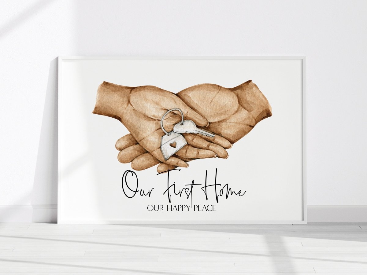 Unser erstes Zuhause Poster · Geschenkidee · Personalisierte Namen · Deko Print · ohne Rahmen - justgoodmood