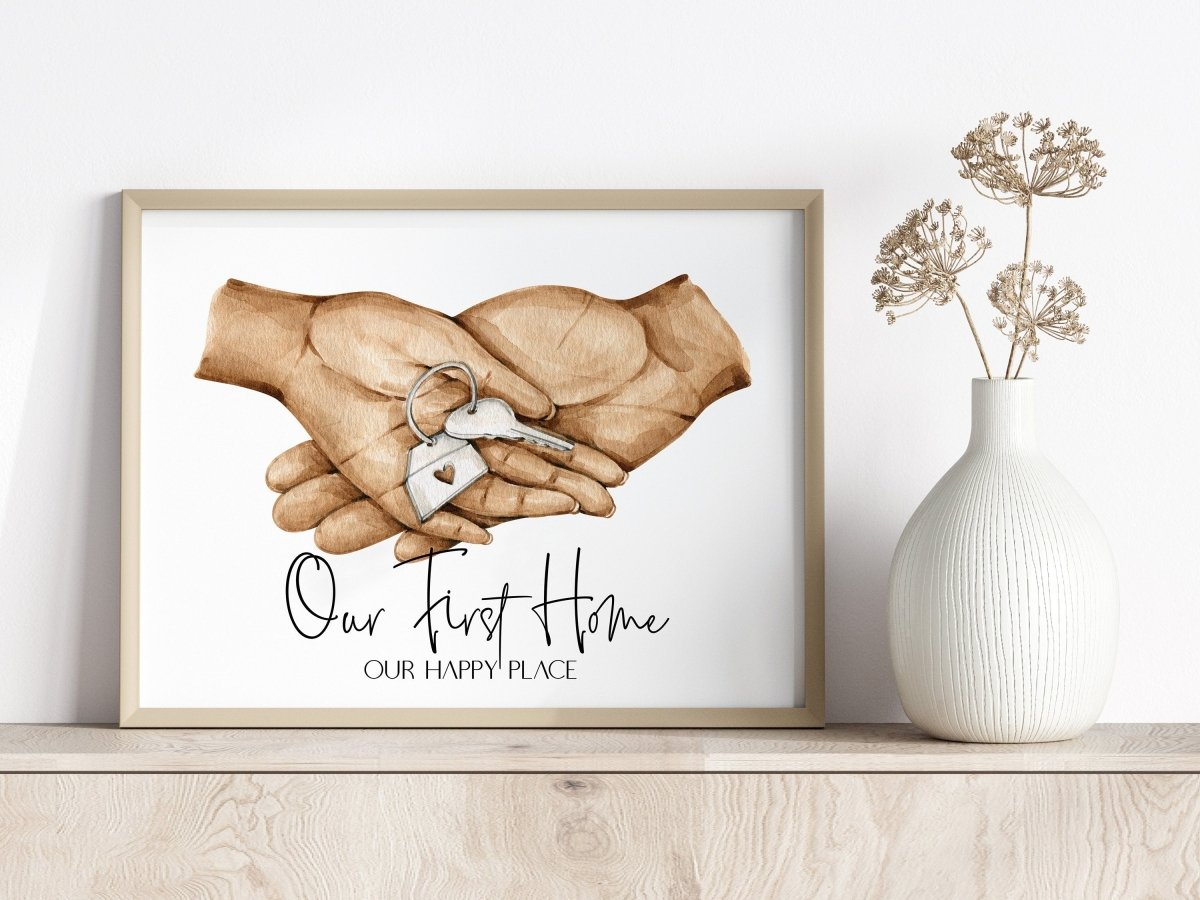 Unser erstes Zuhause Poster · Geschenkidee · Personalisierte Namen · Deko Print · ohne Rahmen - justgoodmood