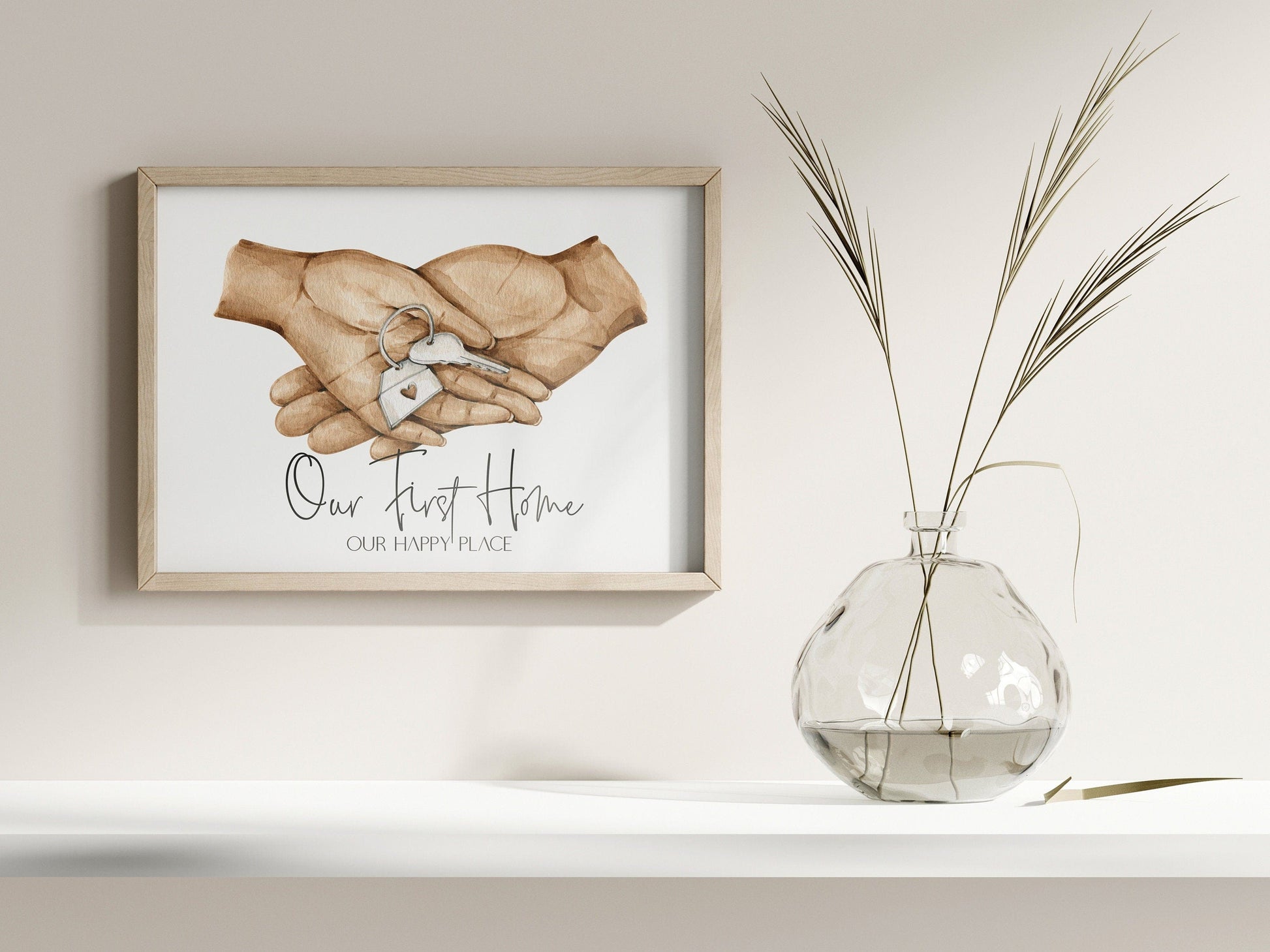 Unser erstes Zuhause Poster · Geschenkidee · Personalisierte Namen · Deko Print · ohne Rahmen - justgoodmood