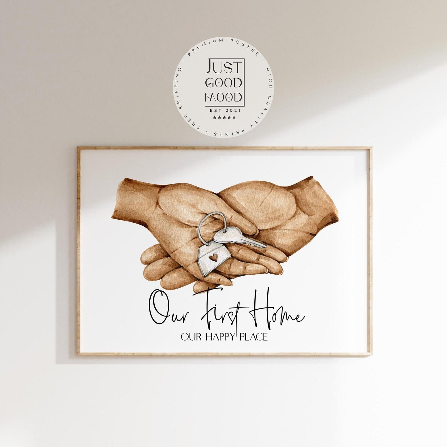 Unser erstes Zuhause Poster · Geschenkidee · Personalisierte Namen · Deko Print · ohne Rahmen - justgoodmood