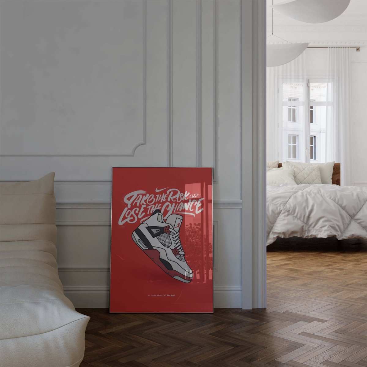 Urban Sneaker Motivation Poster · Take The Risk Or Lose The Chance · Print ohne Rahmen - justgoodmood