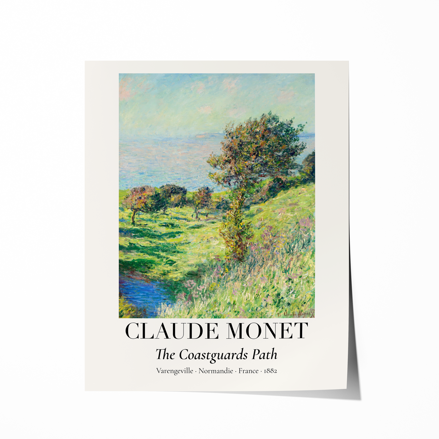 Claude Monet Poster · Küstenweg Varengeville 1882 · Vintage · Normandie Landschaft · Impressionismus Kunstdruck · Natur Deko ohne Rahmen