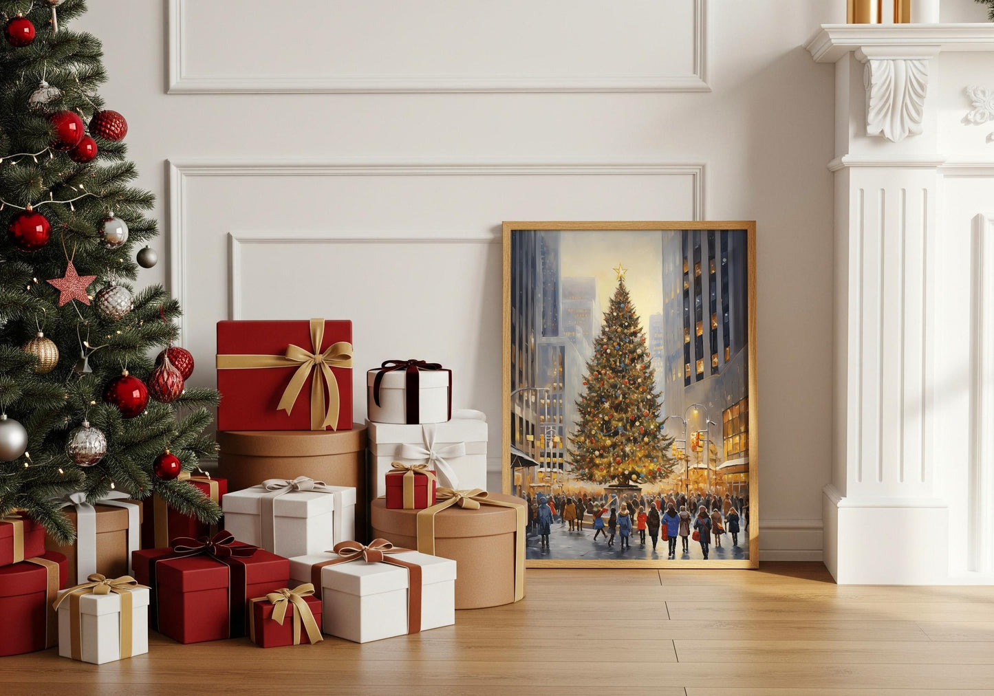 Weihnachtsbaum New York Poster · Rockefeller Center Weihnachtsbaum · Geschenkidee · Dekoprint ohne Rahmen - justgoodmood